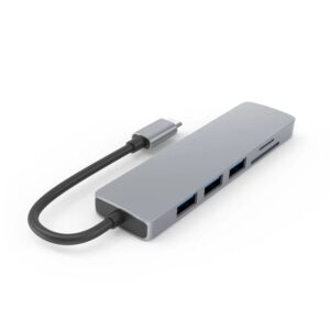 6 in 1 USB Type C Hub Adapter with 4K HDMI Multiport Card Reader USB3.0 TF PD SD Reader All In One For PC Computer Accessories